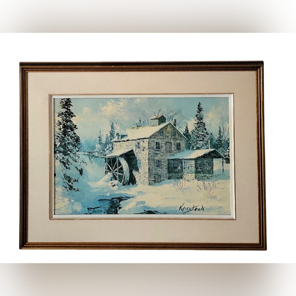 James Lorimer Keirsted Print. Winter Landscape From Keirsted Gallery. 32 X 25"